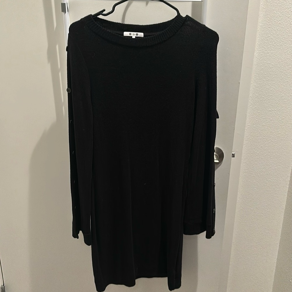 Black three dot sweater dress